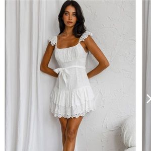 Indikah white eyelet size S dress